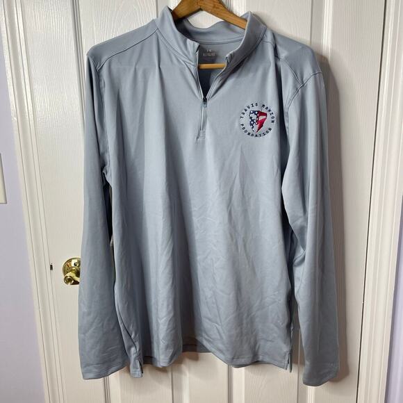 Under Armour quarter zip pullover veterans charity XL gray - Picture 2 of 8
